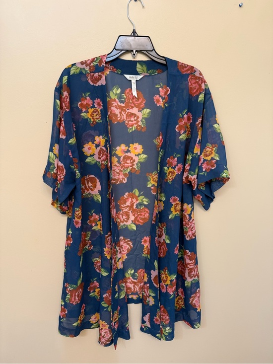 Matilda Jane Tops - Matilda Jane Navy Floral Sheer Kimono